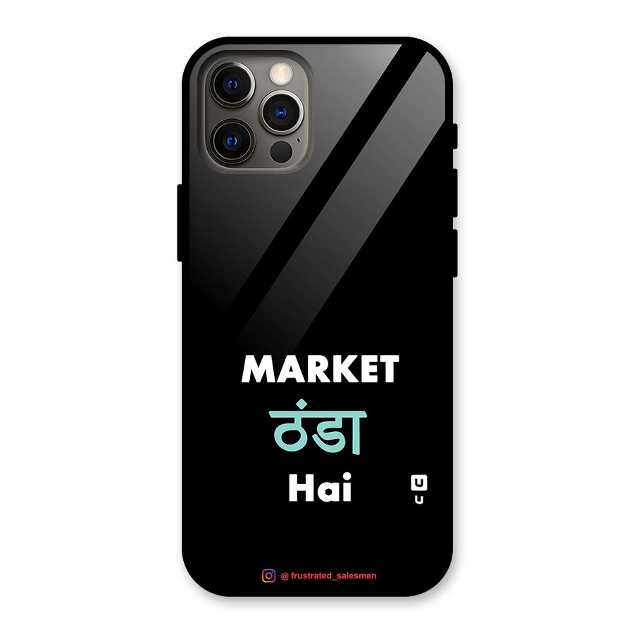 Market Thanda Hai Black Glass Back Case for iPhone 12 Pro