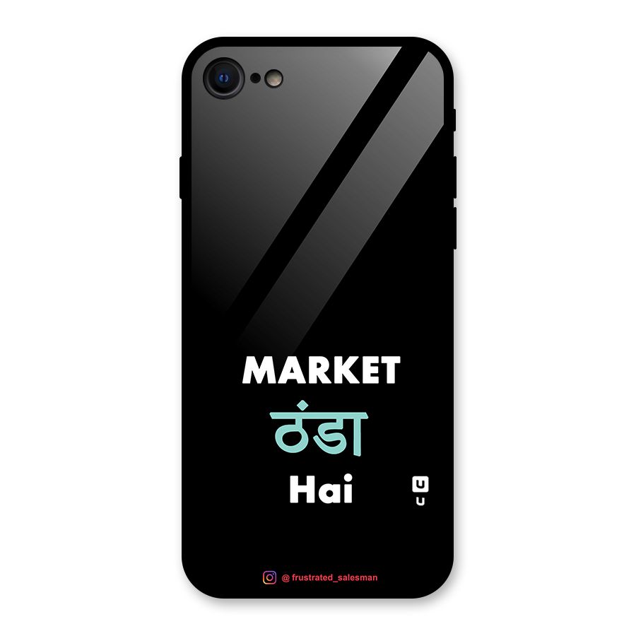Market Thanda Hai Black Glass Back Case for iPhone 7