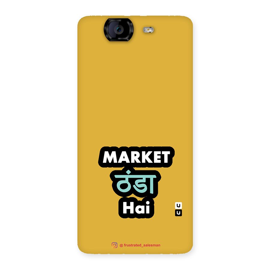Market Thanda Hai Mustard Yellow Back Case for Canvas Knight A350