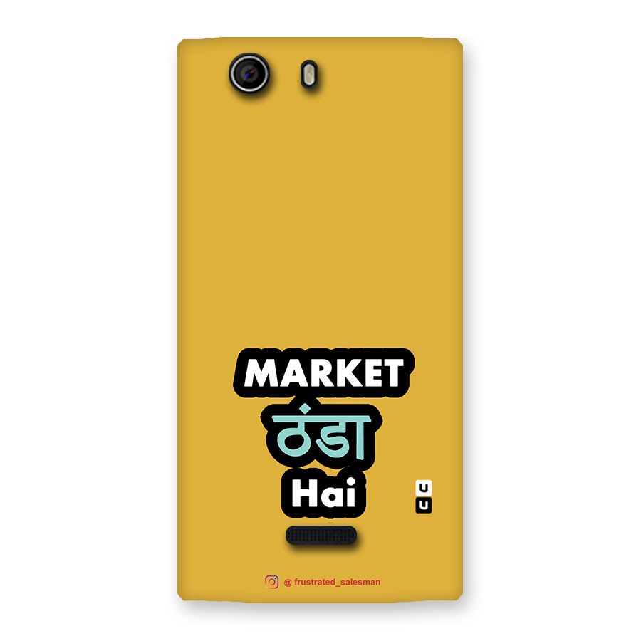 Market Thanda Hai Mustard Yellow Back Case for Canvas Nitro 2 E311