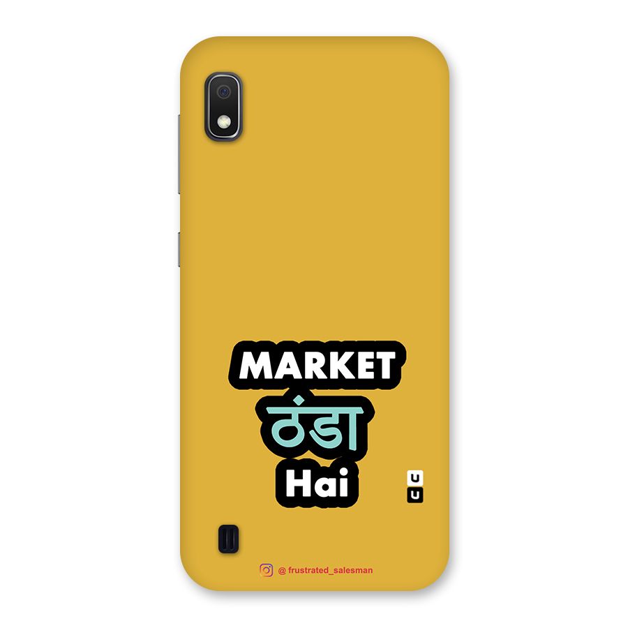 Market Thanda Hai Mustard Yellow Back Case for Galaxy A10