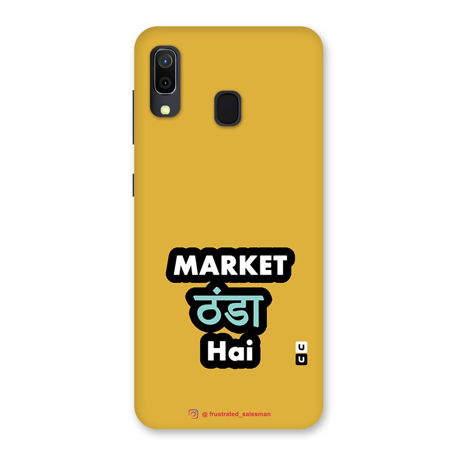 Market Thanda Hai Mustard Yellow Back Case for Galaxy A20