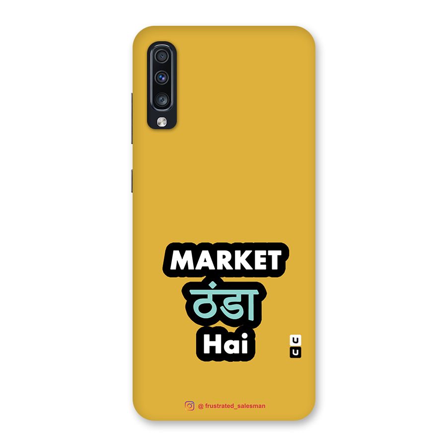 Market Thanda Hai Mustard Yellow Back Case for Galaxy A70