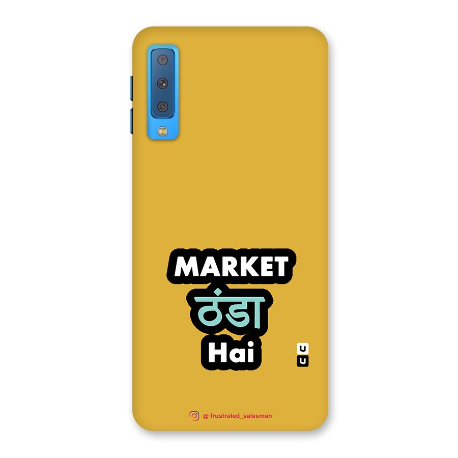 Market Thanda Hai Mustard Yellow Back Case for Galaxy A7 (2018)