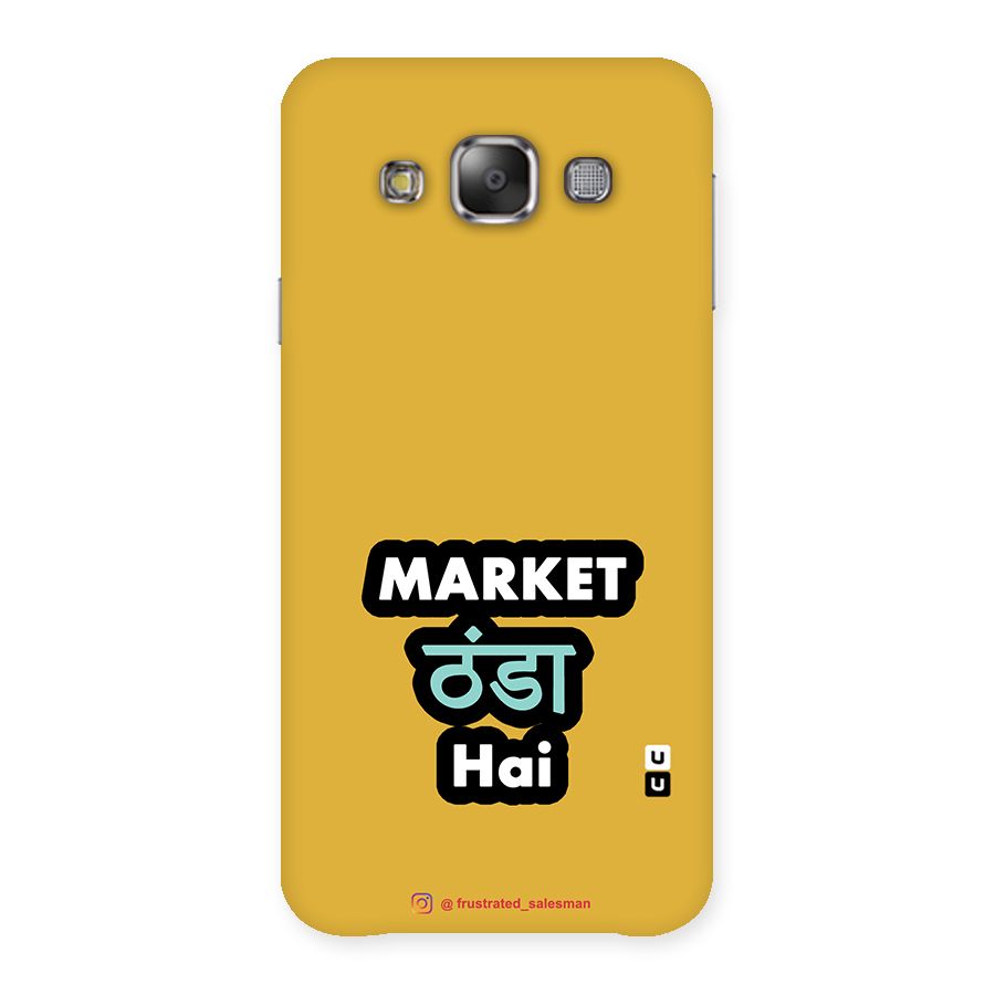 Market Thanda Hai Mustard Yellow Back Case for Galaxy E7