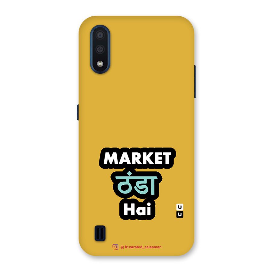 Market Thanda Hai Mustard Yellow Back Case for Galaxy M01