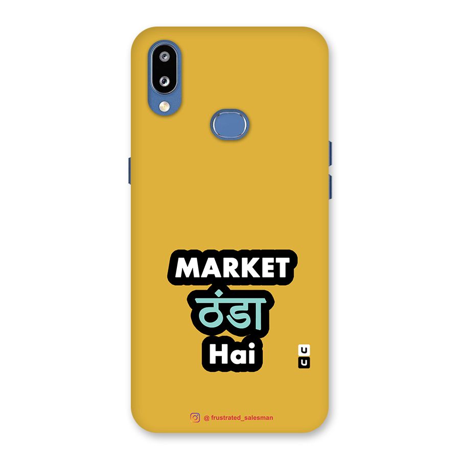 Market Thanda Hai Mustard Yellow Back Case for Galaxy M01s