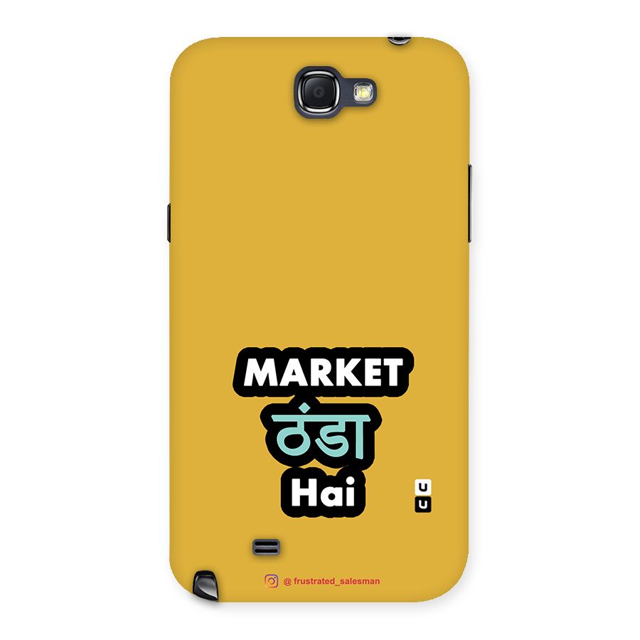 Market Thanda Hai Mustard Yellow Back Case for Galaxy Note 2