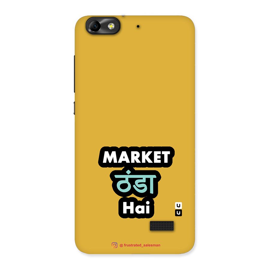 Market Thanda Hai Mustard Yellow Back Case for Honor 4C