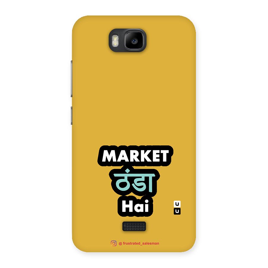 Market Thanda Hai Mustard Yellow Back Case for Honor Bee
