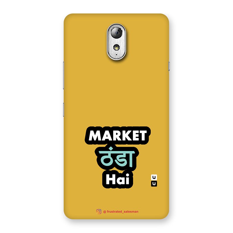Market Thanda Hai Mustard Yellow Back Case for Lenovo Vibe P1M