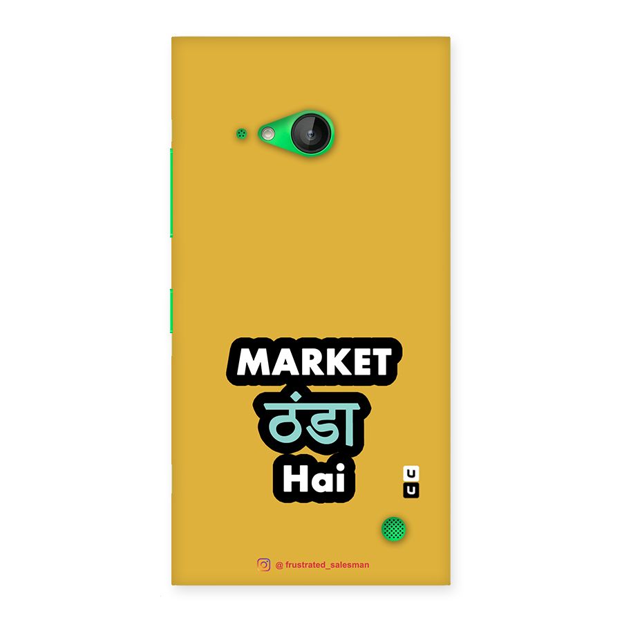 Market Thanda Hai Mustard Yellow Back Case for Lumia 730