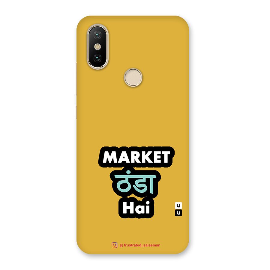 Market Thanda Hai Mustard Yellow Back Case for Mi A2