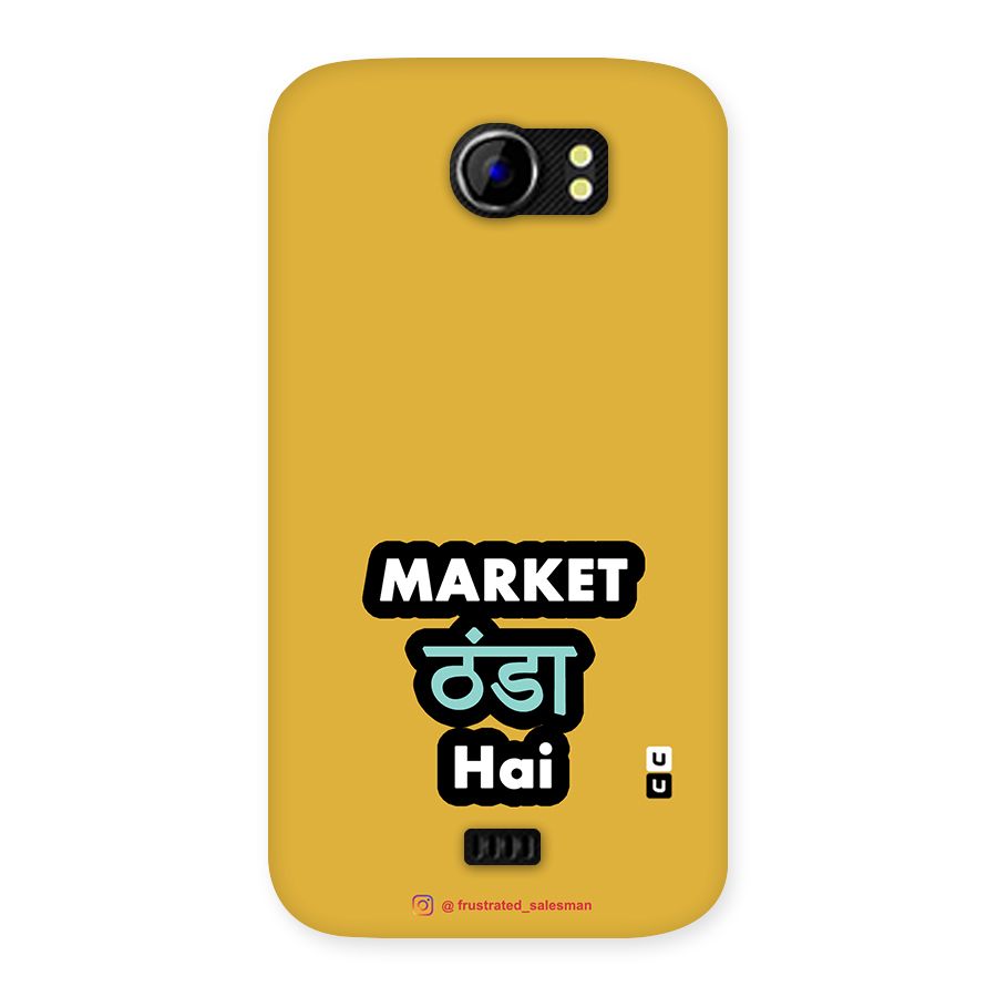 Market Thanda Hai Mustard Yellow Back Case for Micromax Canvas 2 A110