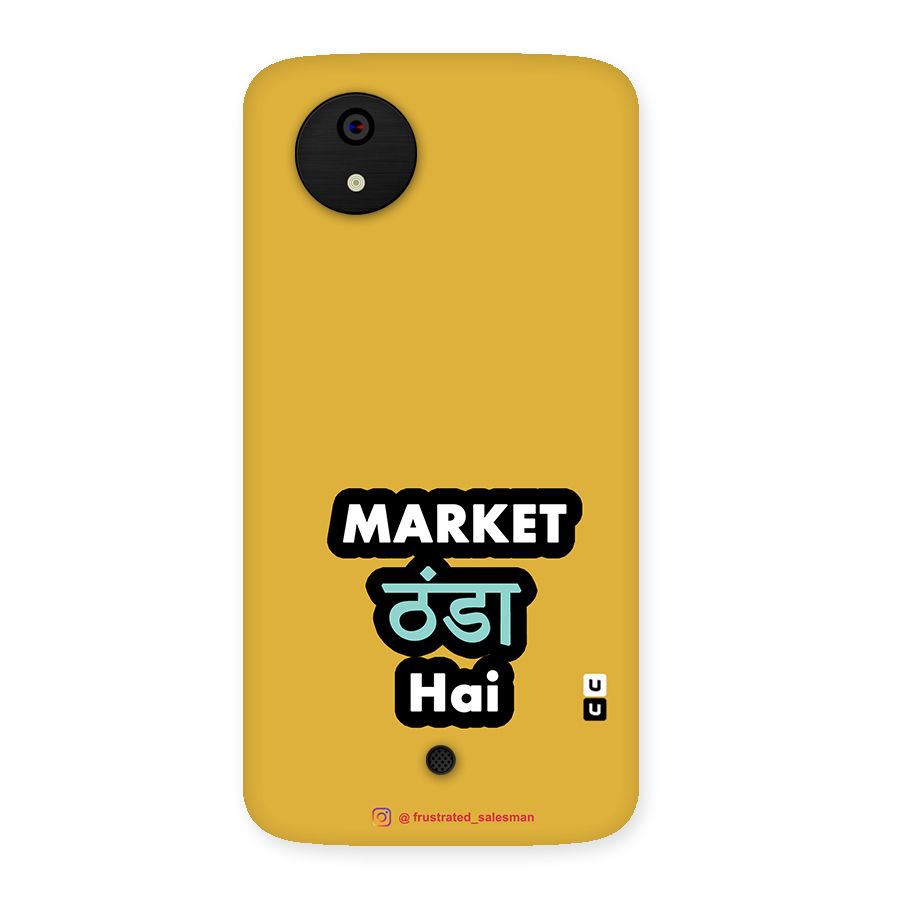 Market Thanda Hai Mustard Yellow Back Case for Micromax Canvas A1