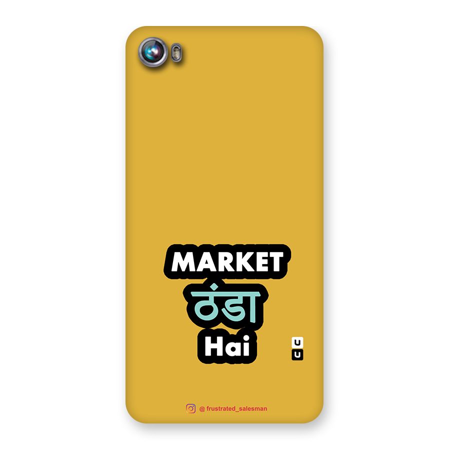 Market Thanda Hai Mustard Yellow Back Case for Micromax Canvas Fire 4 A107