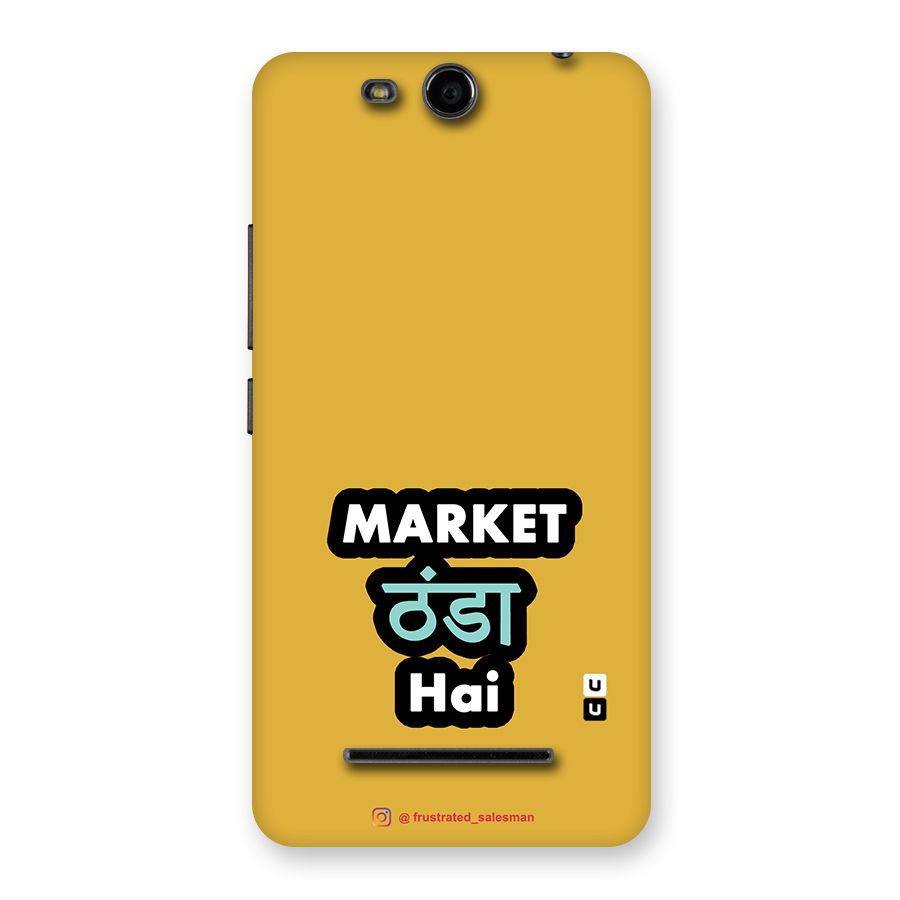 Market Thanda Hai Mustard Yellow Back Case for Micromax Canvas Juice 3 Q392