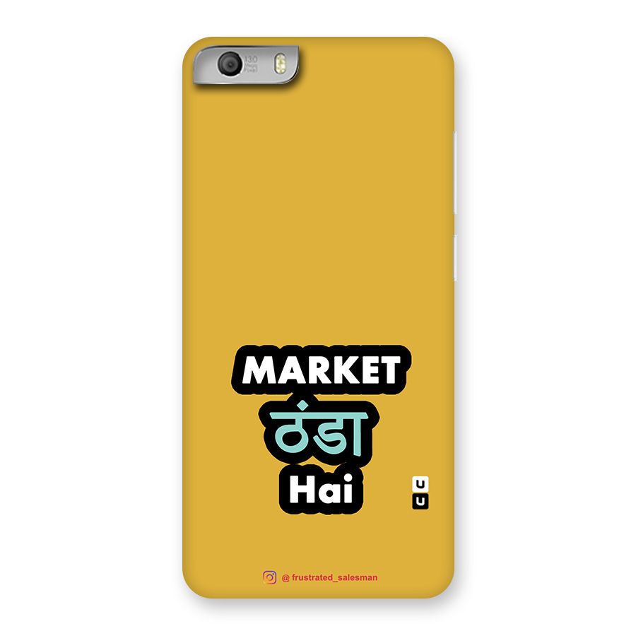Market Thanda Hai Mustard Yellow Back Case for Micromax Canvas Knight 2