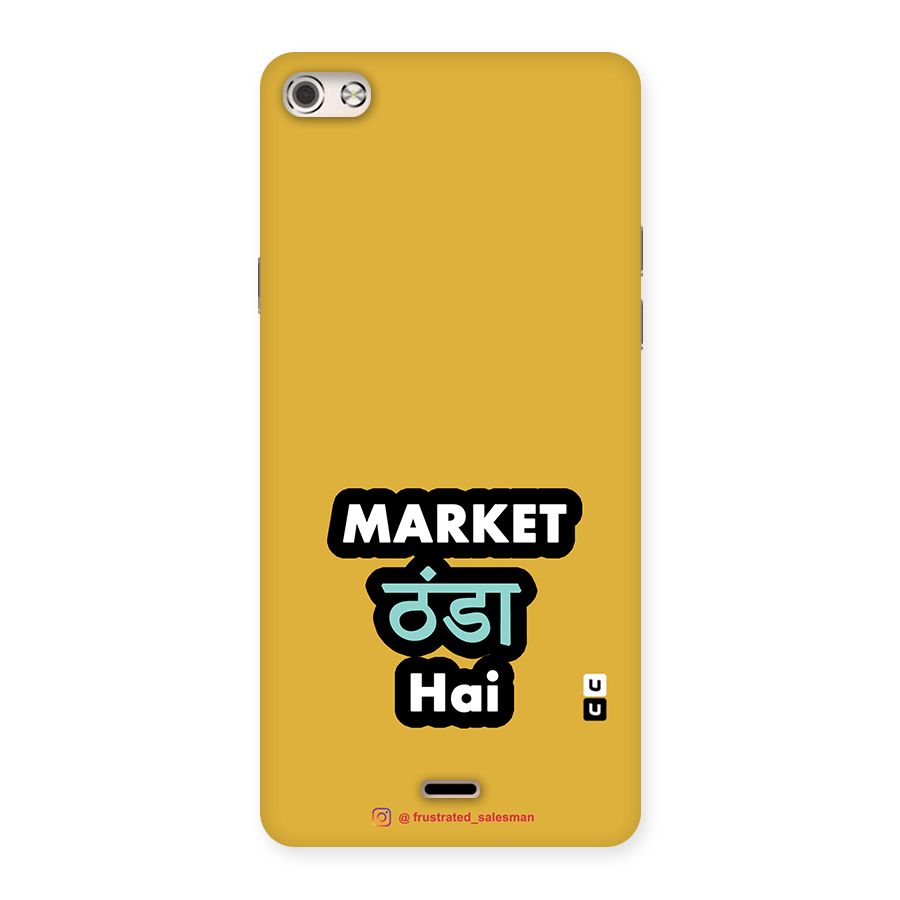 Market Thanda Hai Mustard Yellow Back Case for Micromax Canvas Silver 5