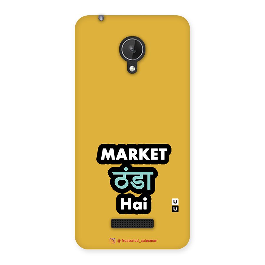 Market Thanda Hai Mustard Yellow Back Case for Micromax Canvas Spark Q380