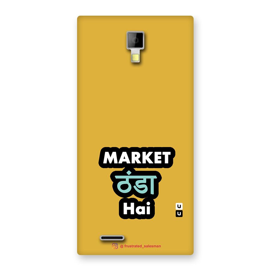 Market Thanda Hai Mustard Yellow Back Case for Micromax Canvas Xpress A99