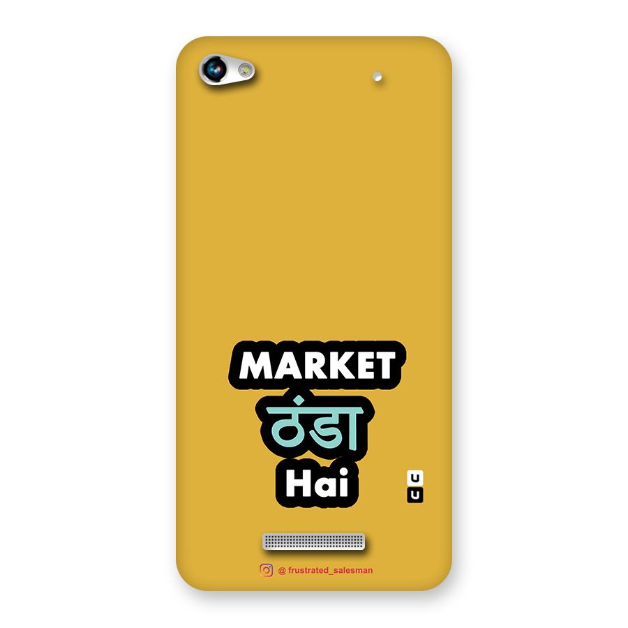 Market Thanda Hai Mustard Yellow Back Case for Micromax Hue 2
