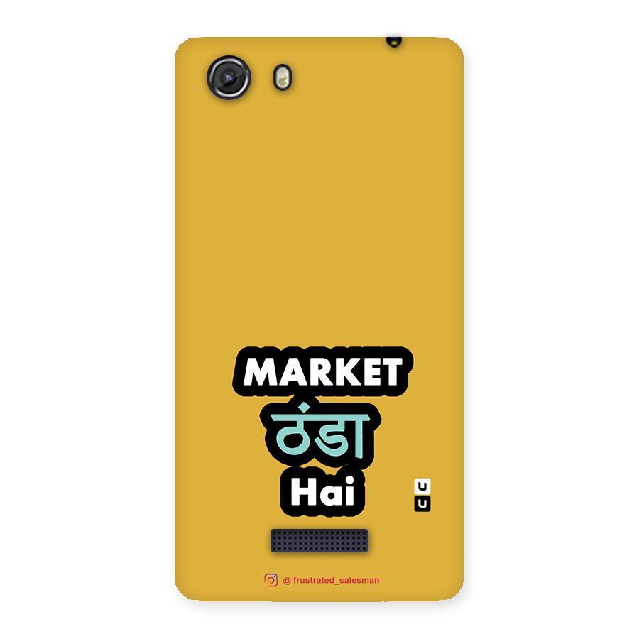 Market Thanda Hai Mustard Yellow Back Case for Micromax Unite 3