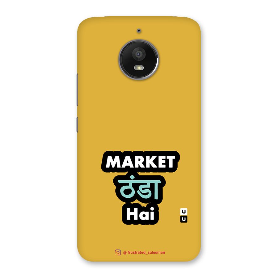 Market Thanda Hai Mustard Yellow Back Case for Moto E4 Plus