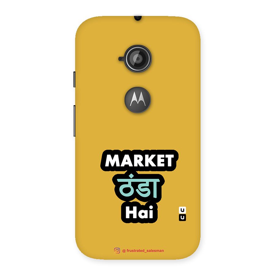 Market Thanda Hai Mustard Yellow Back Case for Moto E 2nd Gen