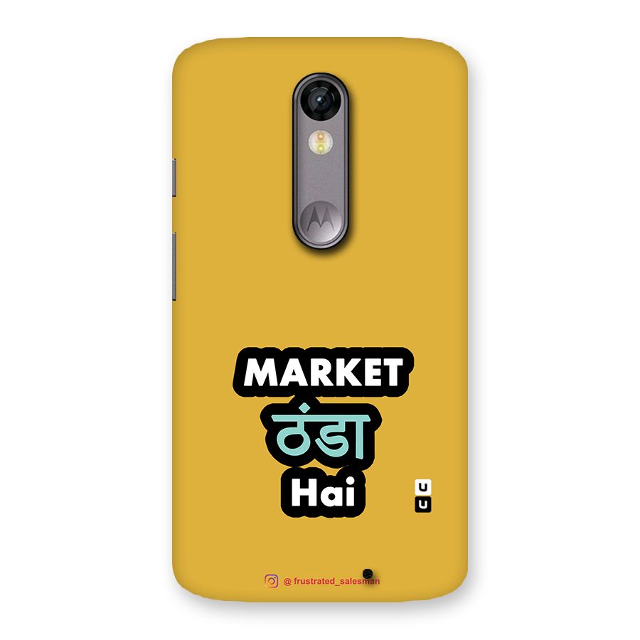 Market Thanda Hai Mustard Yellow Back Case for Moto X Force