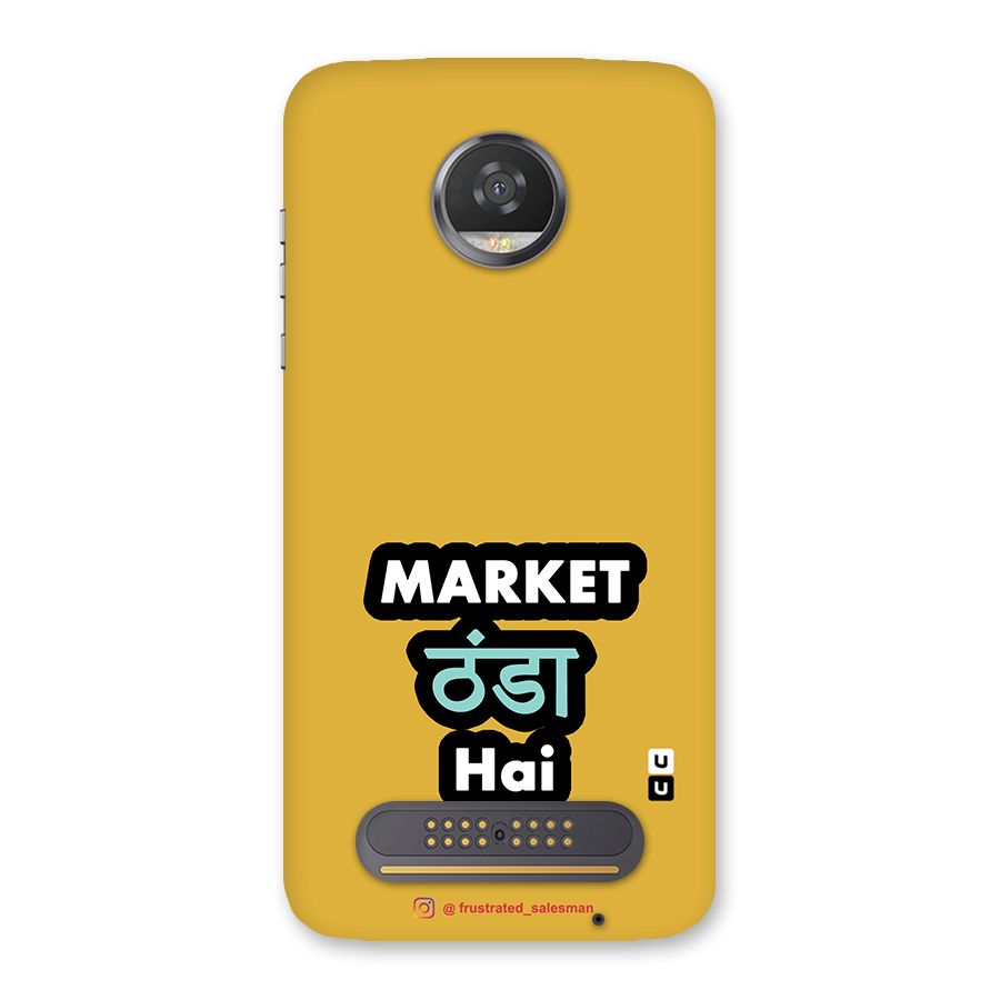 Market Thanda Hai Mustard Yellow Back Case for Moto Z2 Play
