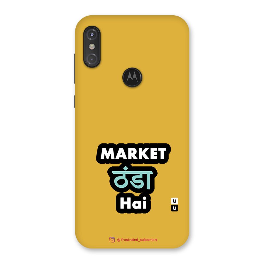 Market Thanda Hai Mustard Yellow Back Case for Motorola One Power