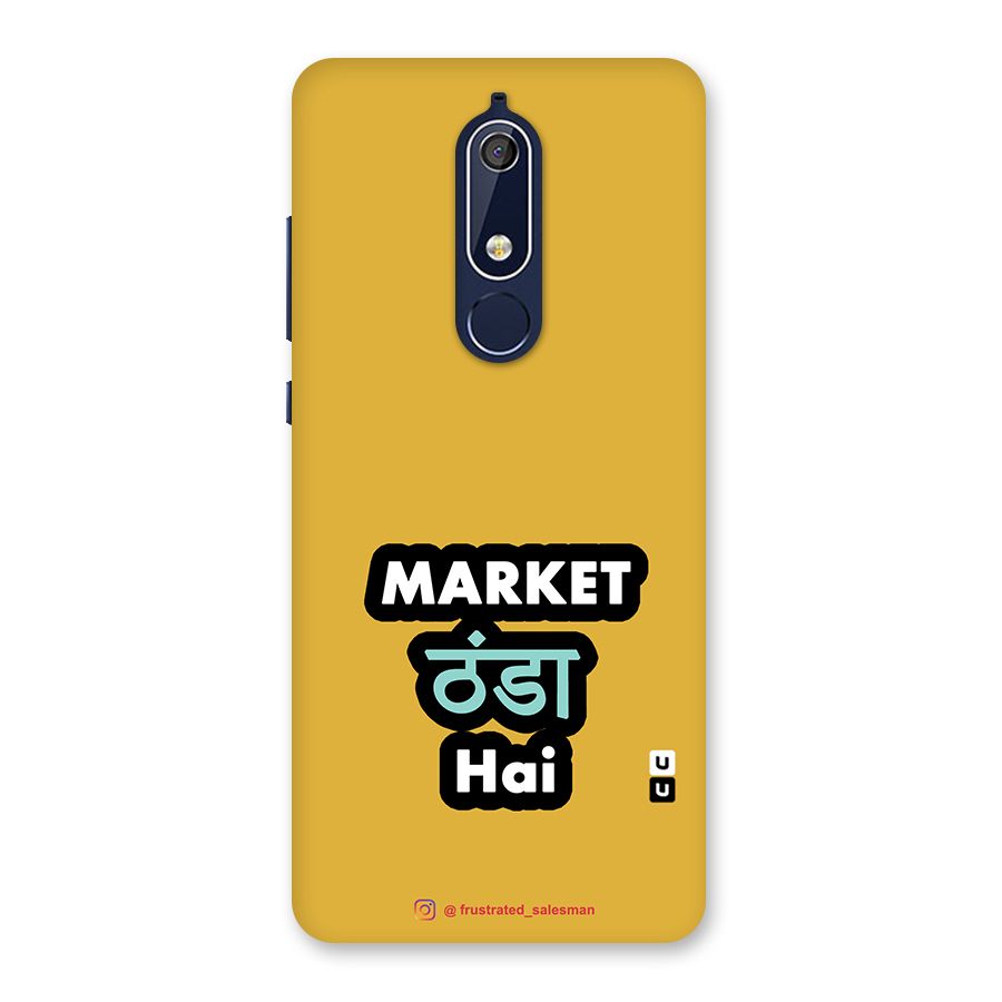 Market Thanda Hai Mustard Yellow Back Case for Nokia 5.1