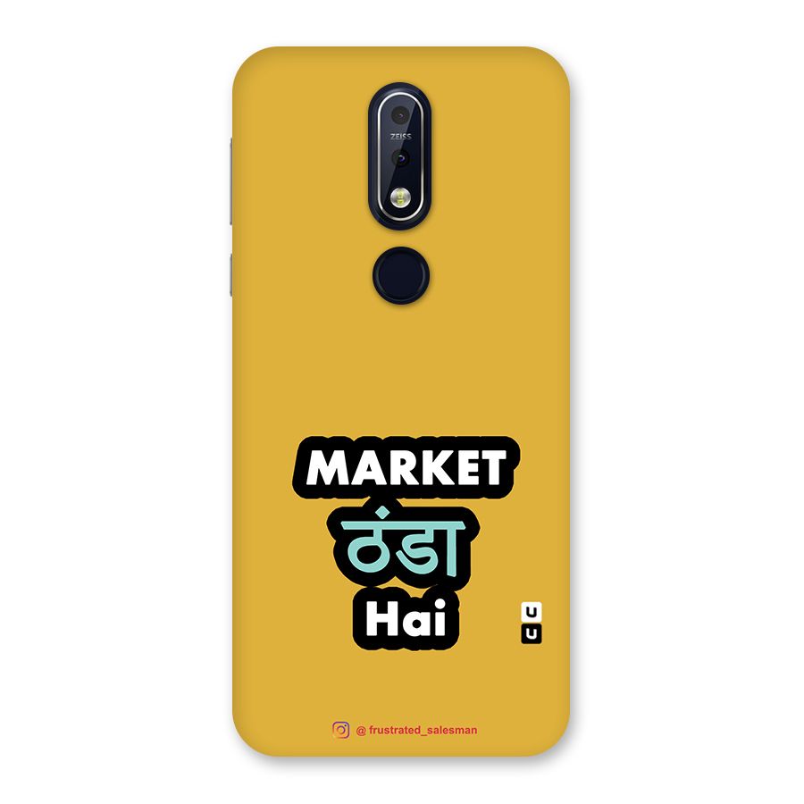 Market Thanda Hai Mustard Yellow Back Case for Nokia 7.1