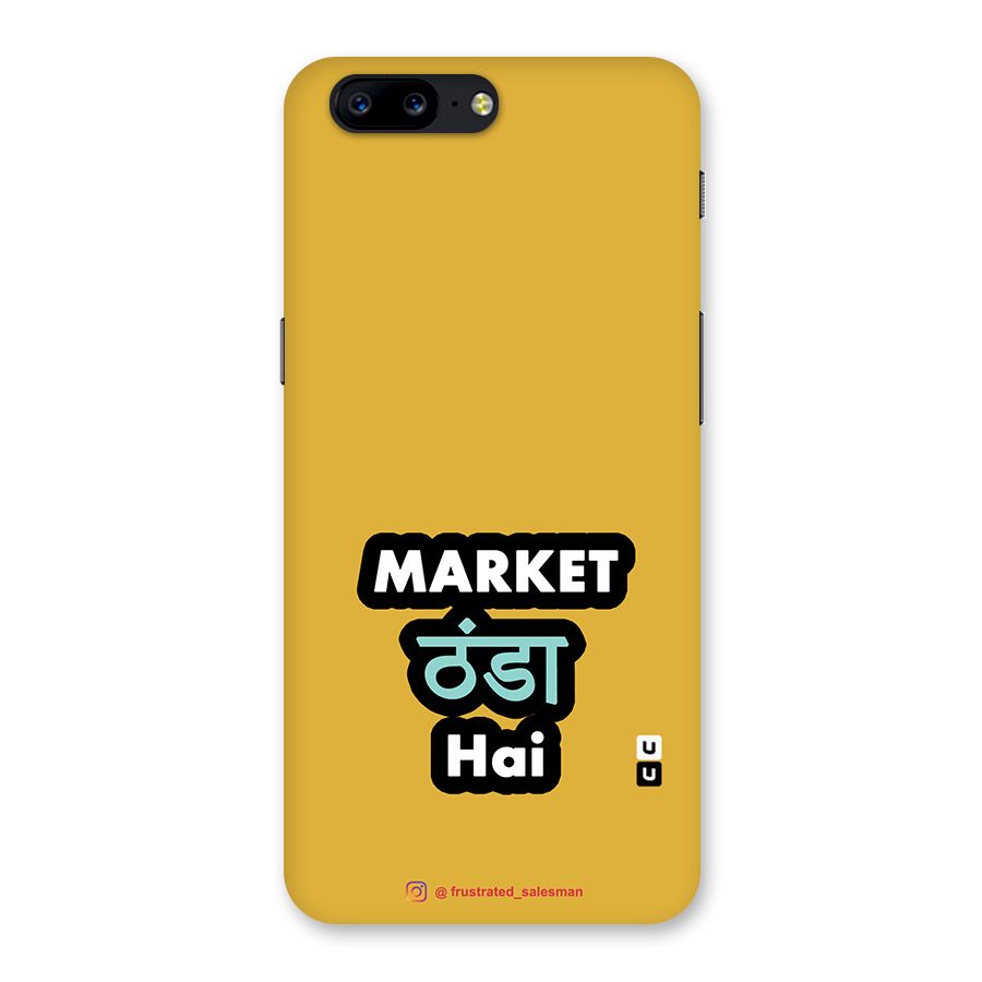 Market Thanda Hai Mustard Yellow Back Case for OnePlus 5