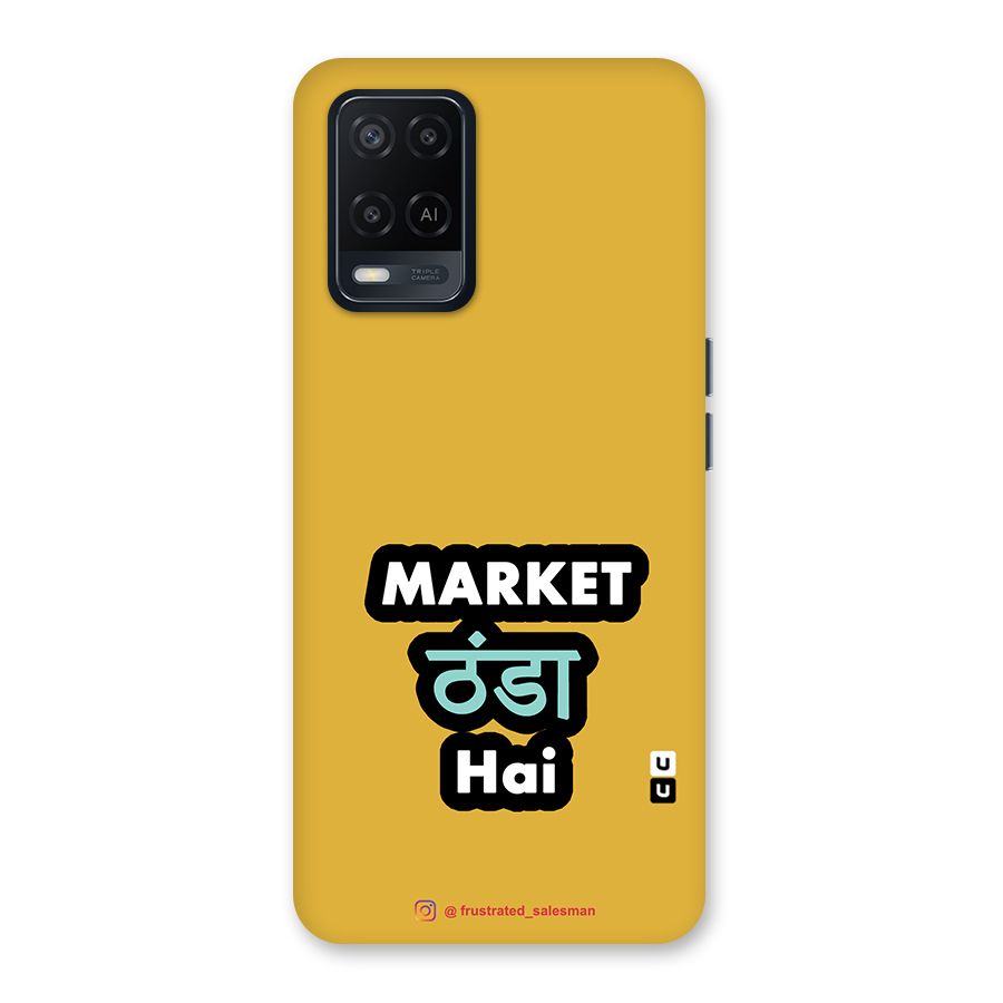 Market Thanda Hai Mustard Yellow Back Case for Oppo A54