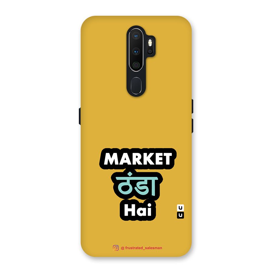 Market Thanda Hai Mustard Yellow Back Case for Oppo A5 (2020)