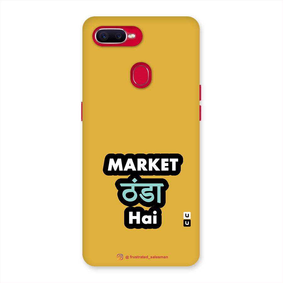 Market Thanda Hai Mustard Yellow Back Case for Oppo F9 Pro