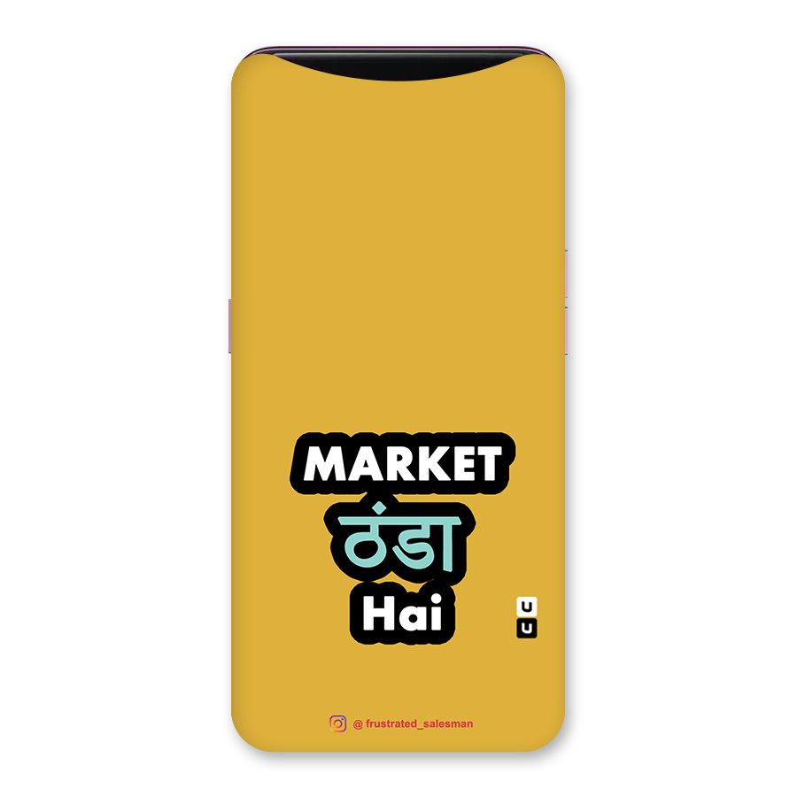 Market Thanda Hai Mustard Yellow Back Case for Oppo Find X