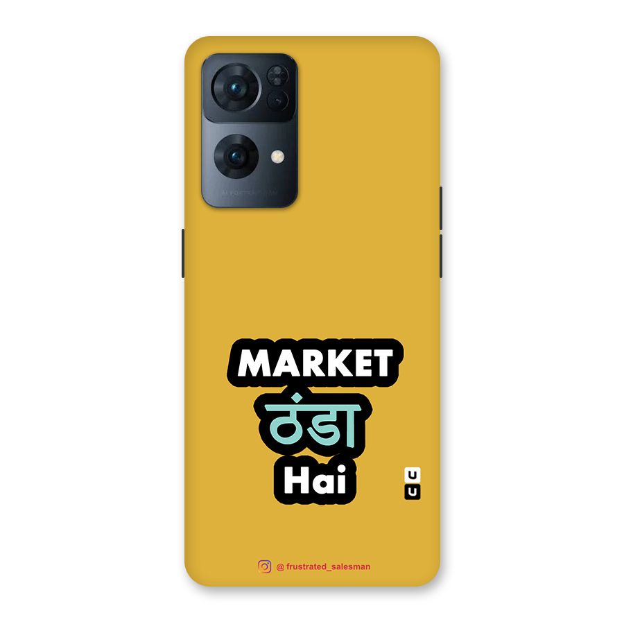 Market Thanda Hai Mustard Yellow Back Case for Oppo Reno7 Pro 5G