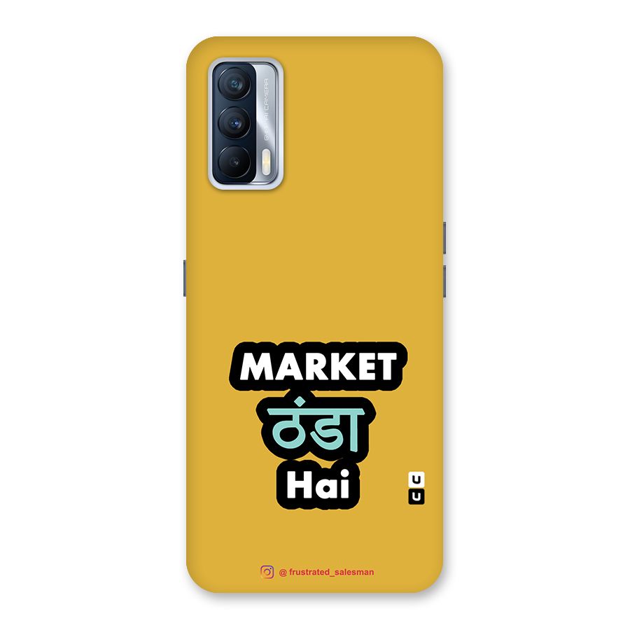 Market Thanda Hai Mustard Yellow Glass Back Case for Realme X7