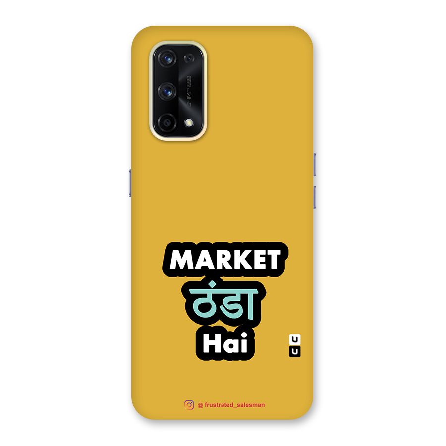 Market Thanda Hai Mustard Yellow Glass Back Case for Realme X7 Pro