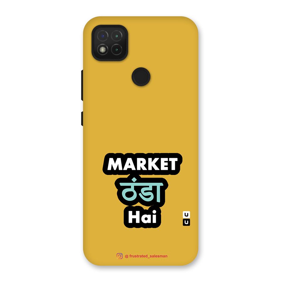 Market Thanda Hai Mustard Yellow Back Case for Redmi 9C