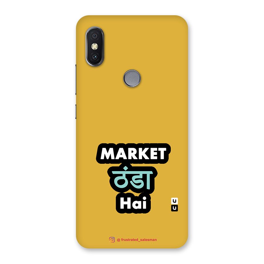 Market Thanda Hai Mustard Yellow Back Case for Redmi Y2