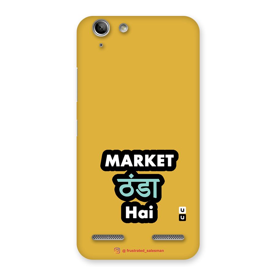 Market Thanda Hai Mustard Yellow Back Case for Vibe K5