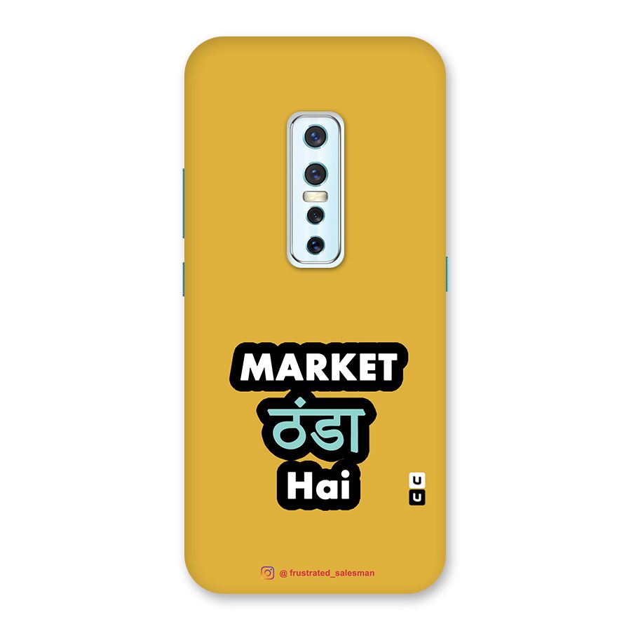 Market Thanda Hai Mustard Yellow Back Case for Vivo V17 Pro
