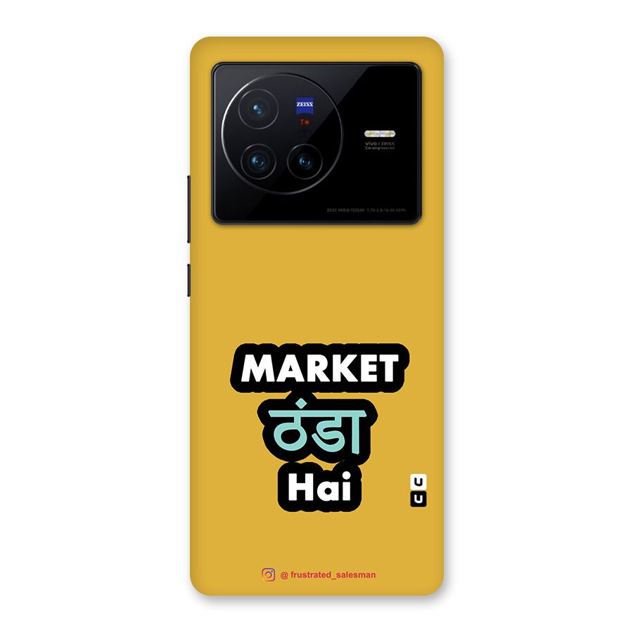 Market Thanda Hai Mustard Yellow Back Case for Vivo X80