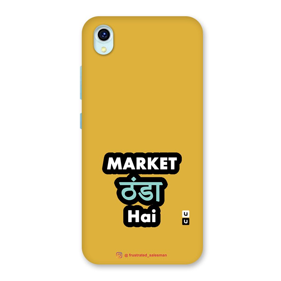 Market Thanda Hai Mustard Yellow Back Case for Vivo Y1s