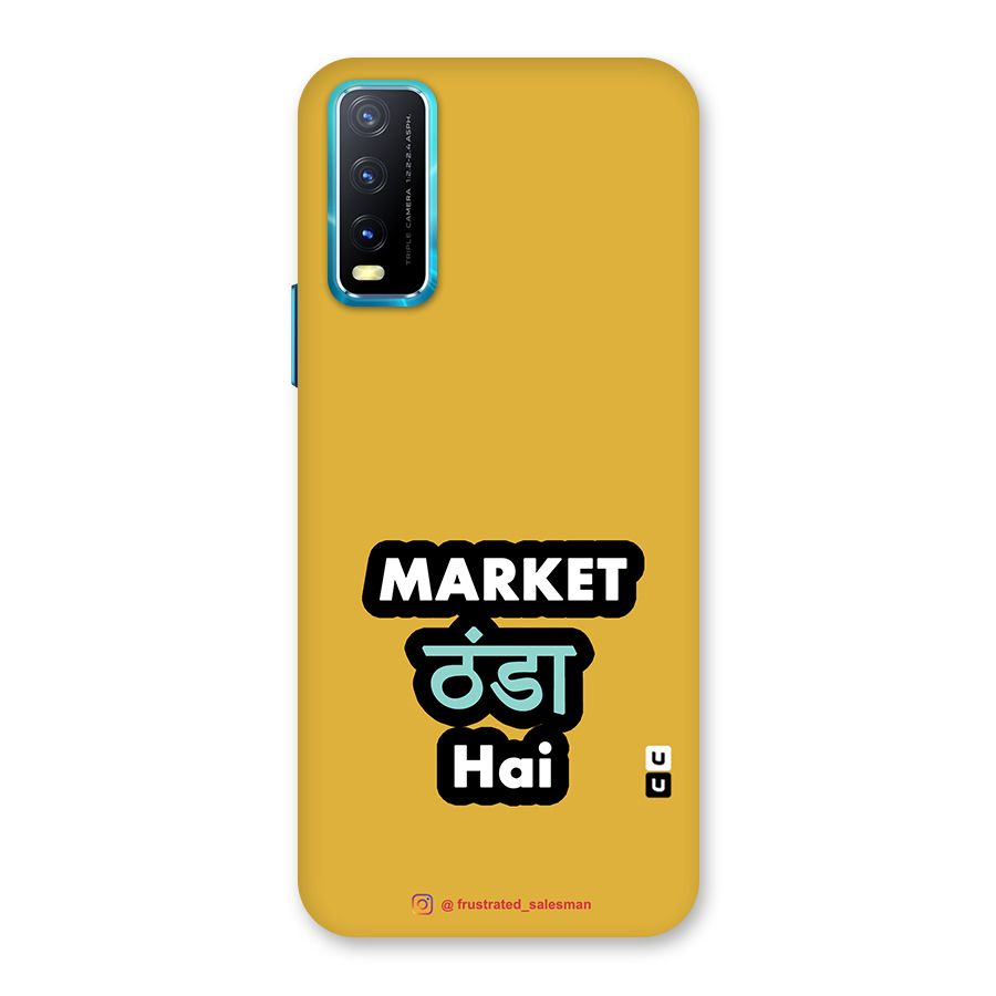 Market Thanda Hai Mustard Yellow Back Case for Vivo Y20