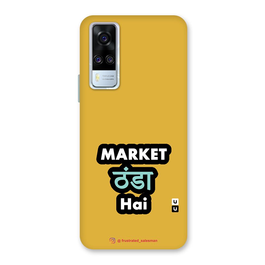 Market Thanda Hai Mustard Yellow Back Case for Vivo Y31